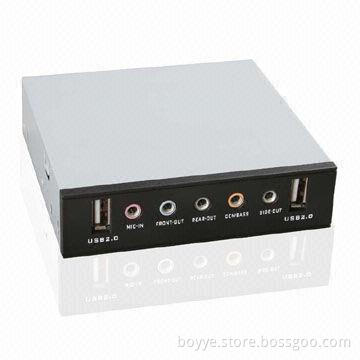3.5-inch Internal Hub, Easy to Installation for Bay Slot, Supports USB and Audio Devices